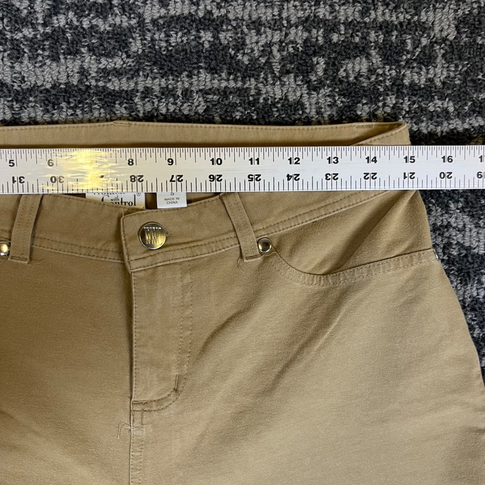 Women with Control Renee Greenstein Tan Khaki Slim Leg Pants A210793 Size S - Picture 4 of 7